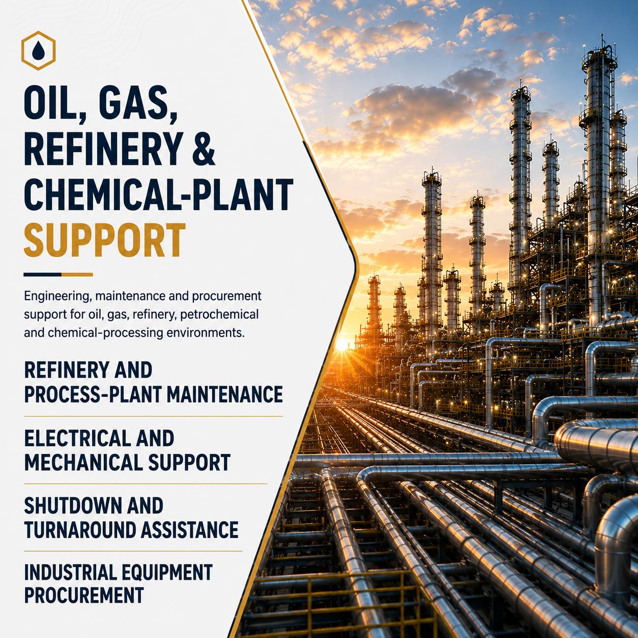 Oil, Gas, Refinery & Chemical-Plant Support